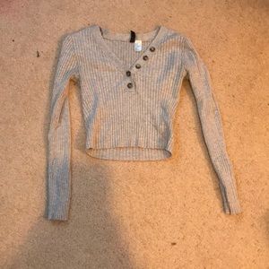 Grey H&M Crop-Top